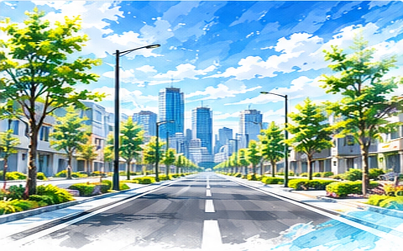 土木工事|整備された道路と街路景観
